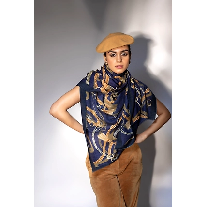 Printed Shawl for dress, best shawl to wear with dress-4