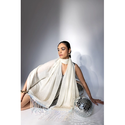 White shawl for party dress and gown-1