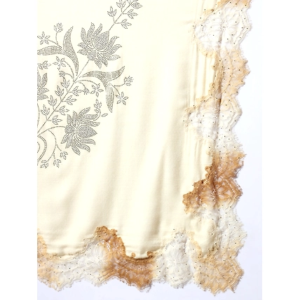 beige shawl with lace and swarovski-ladies kashmiri shawl-7