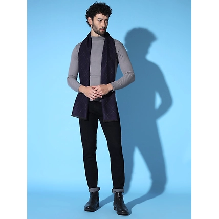 Classic handmade muffler male for fashion forward men-MOD-KZ-BLU-STAR