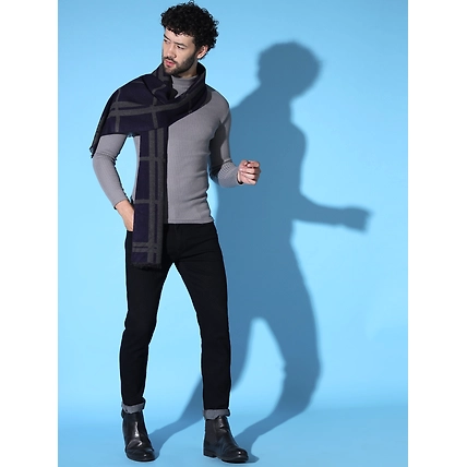 Classic Striped Men Muffler-MOD-KZ-BLU-STR