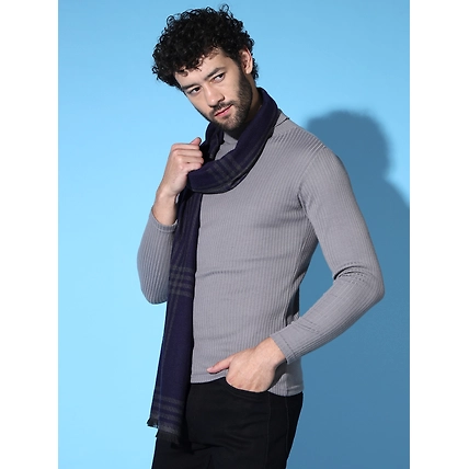 Cashmere Wool Striped Men Muffler-2