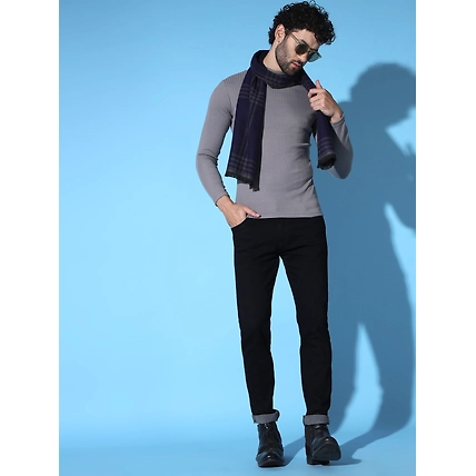 Cashmere Wool Striped Men Muffler-4