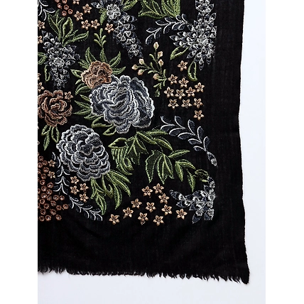 Black Shawl, woolen shawl, woolen shawl for ladies-5