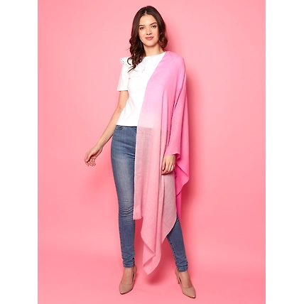Ombre Pink Pashmina Shawl, pure pashmina shawls online-1