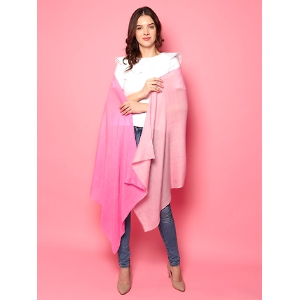 Ombre Pink Pashmina Shawl, pure pashmina shawls online-2