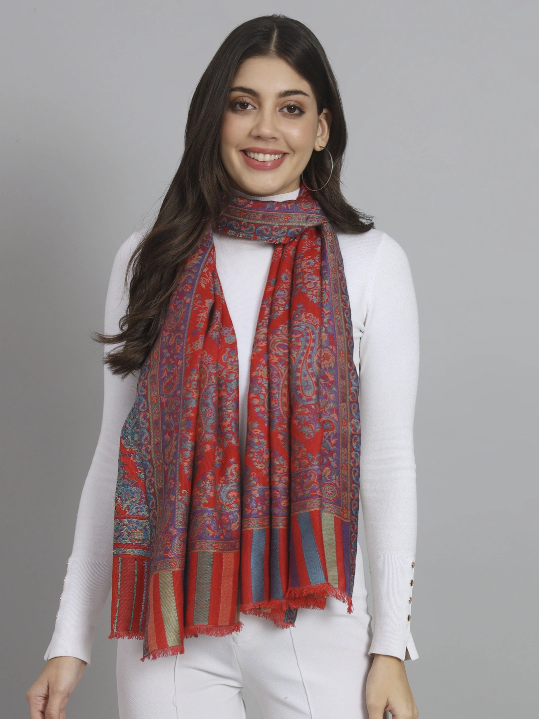 Red Kani Shawl Online-2