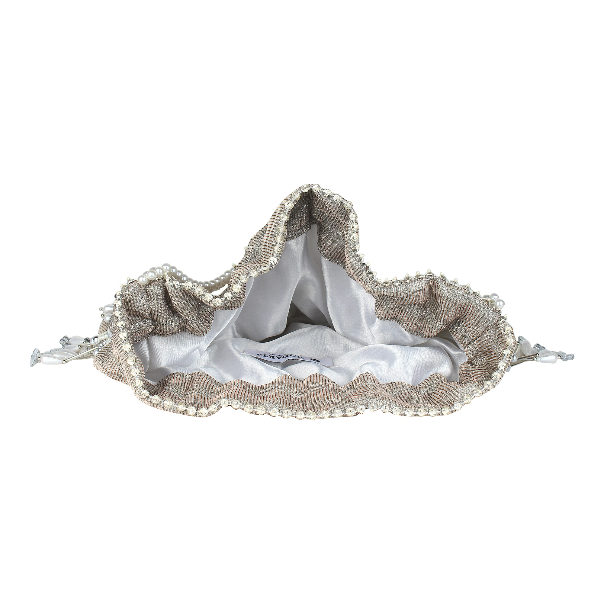 Silver Potli Bag - White Pearls Magic-4