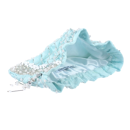 Chic Sky Blue Silk Potli Bag: Modern Elegance-4