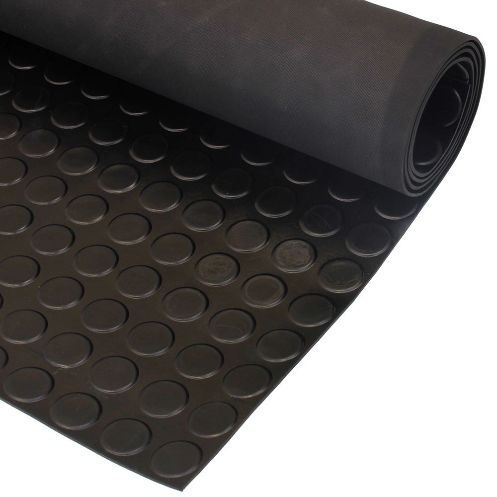 Black Coin Rubber Mat Anti Slip-12637820