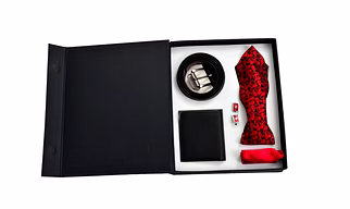 Combo Set of Leather Belt, Wallet, Tie set
