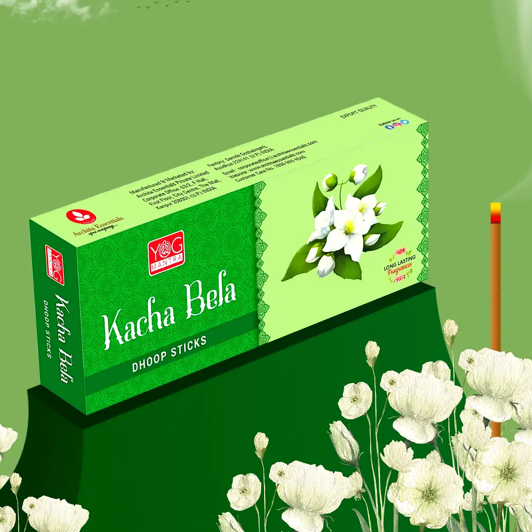 YogMantra Kacha Bela 6 Inches DhoopSticks – (pack of 12) image 1