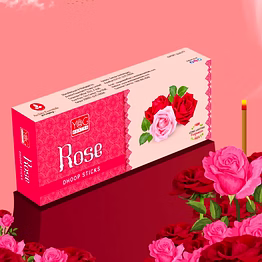yogmantra rose 6 inches dhoopsticks