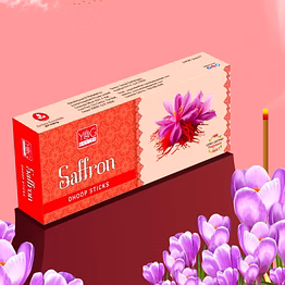 yogmantra saffron 6 inches dhoopstick – (pack of 12)