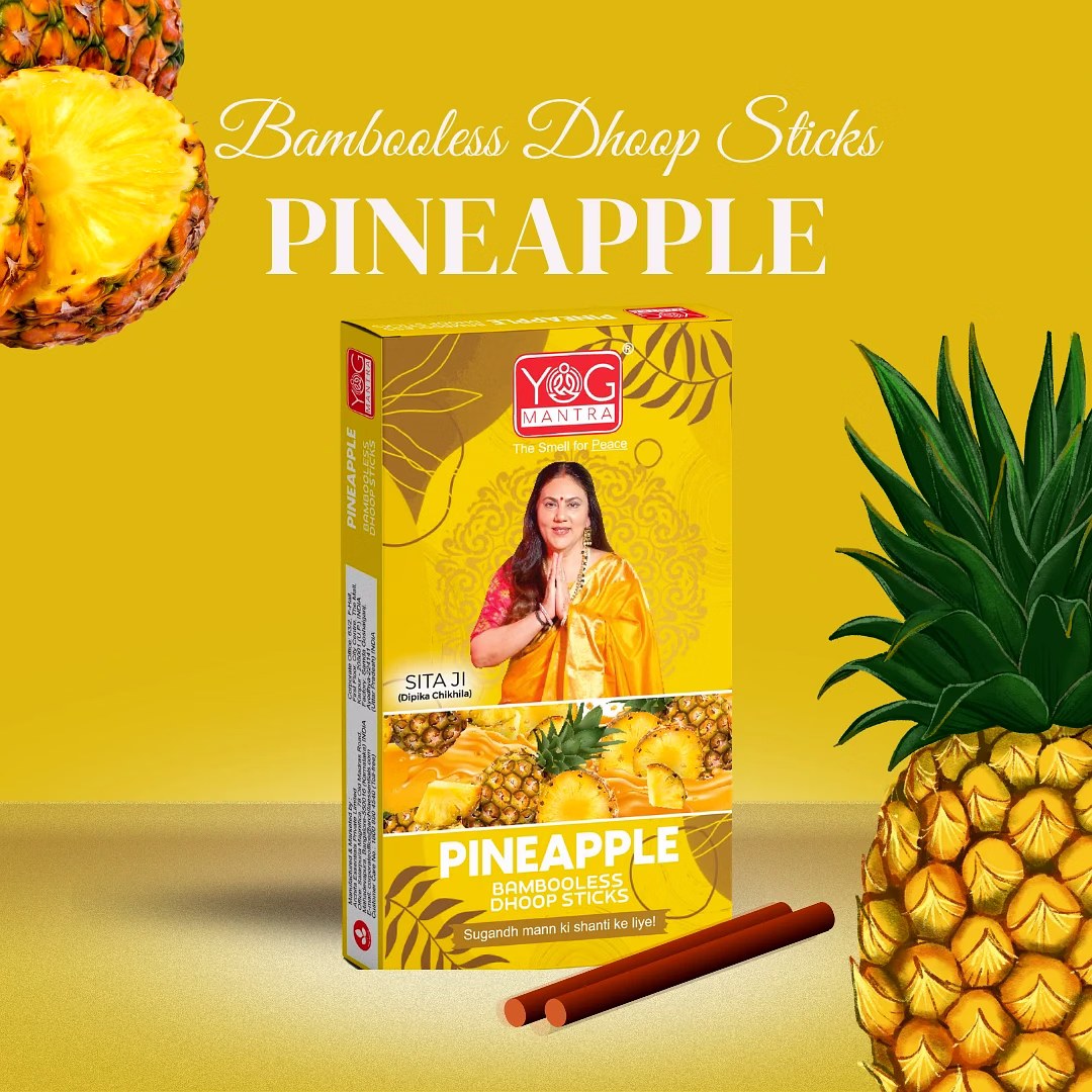 YogMantra Dhoopsticks Pineapple -(pack of 1) image 1