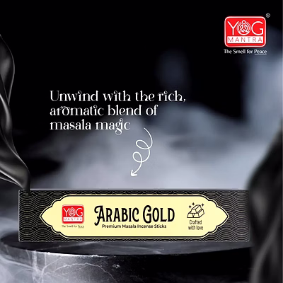 yogmantra arabic gold premium masala incense sticks (pack of 1)