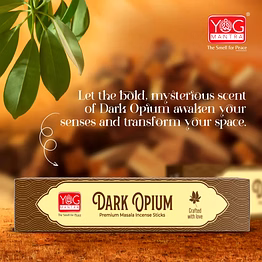 yogmantra yog mantra dark opium premium masala incense sticks (pack of 1)