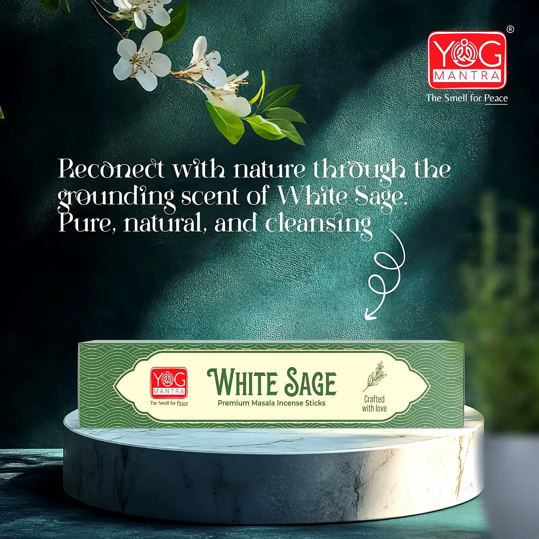 Yog Mantra White Sage Premium Masala Incense Sticks (Pack of 1) image 1