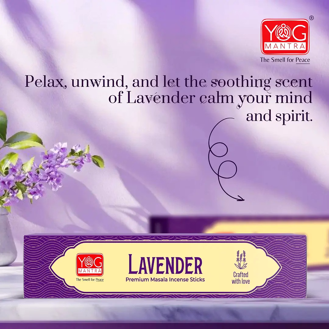 Yog Mantra Lavender Premium Masala Incense Sticks (Pack of 1) image 1