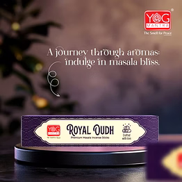 yogmantra yog mantra royal oudh premium masala incense sticks (pack of 1)