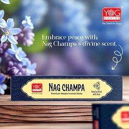 yogmantra yog mantra nag champa premium masala incense sticks(1 pack)