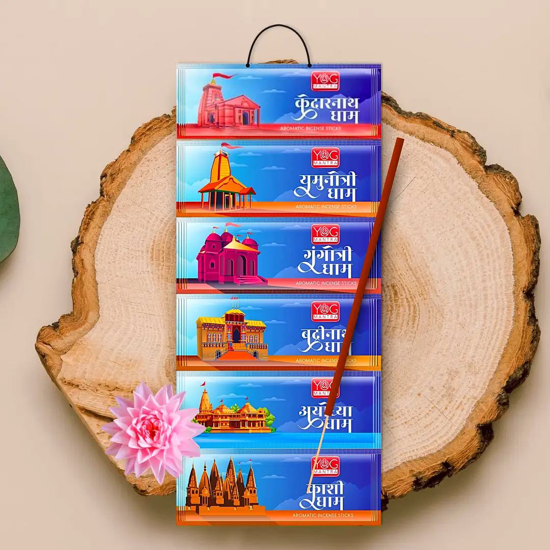 YogMantra Dham Set of 6 Incense Sticks Pouch image 1