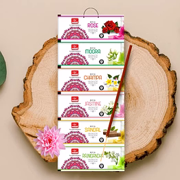 yogmantra royal flowers set of 6 incense sticks pouch (pack of 1)