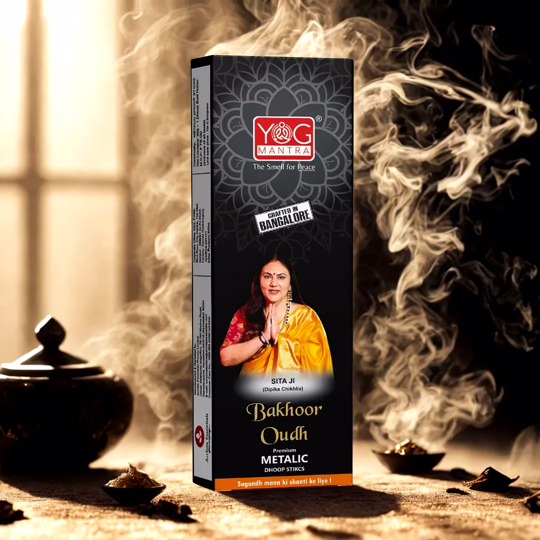 yogmantra bakhoor oudh thick metallic dhoopsticks – (pack of 1)