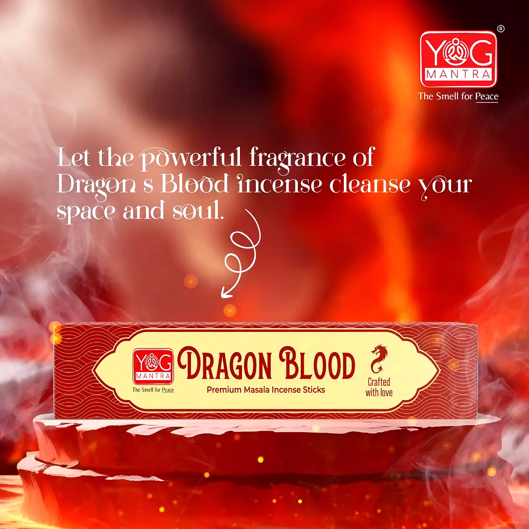 yogmantra yog mantra dragon blood premium masala incense sticks (pack of 1)