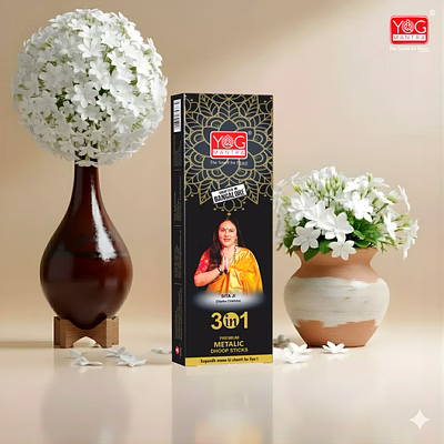 yogmantra yog mantra 3 in 1 thick 6″ long premium metallic dhoop sticks – (pack of 1)