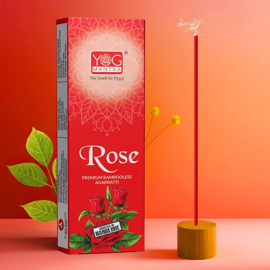 yogmantra rose metallic dhoopsticks – (pack of 1)