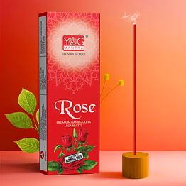 yogmantra rose metallic dhoopsticks – (pack of 1)