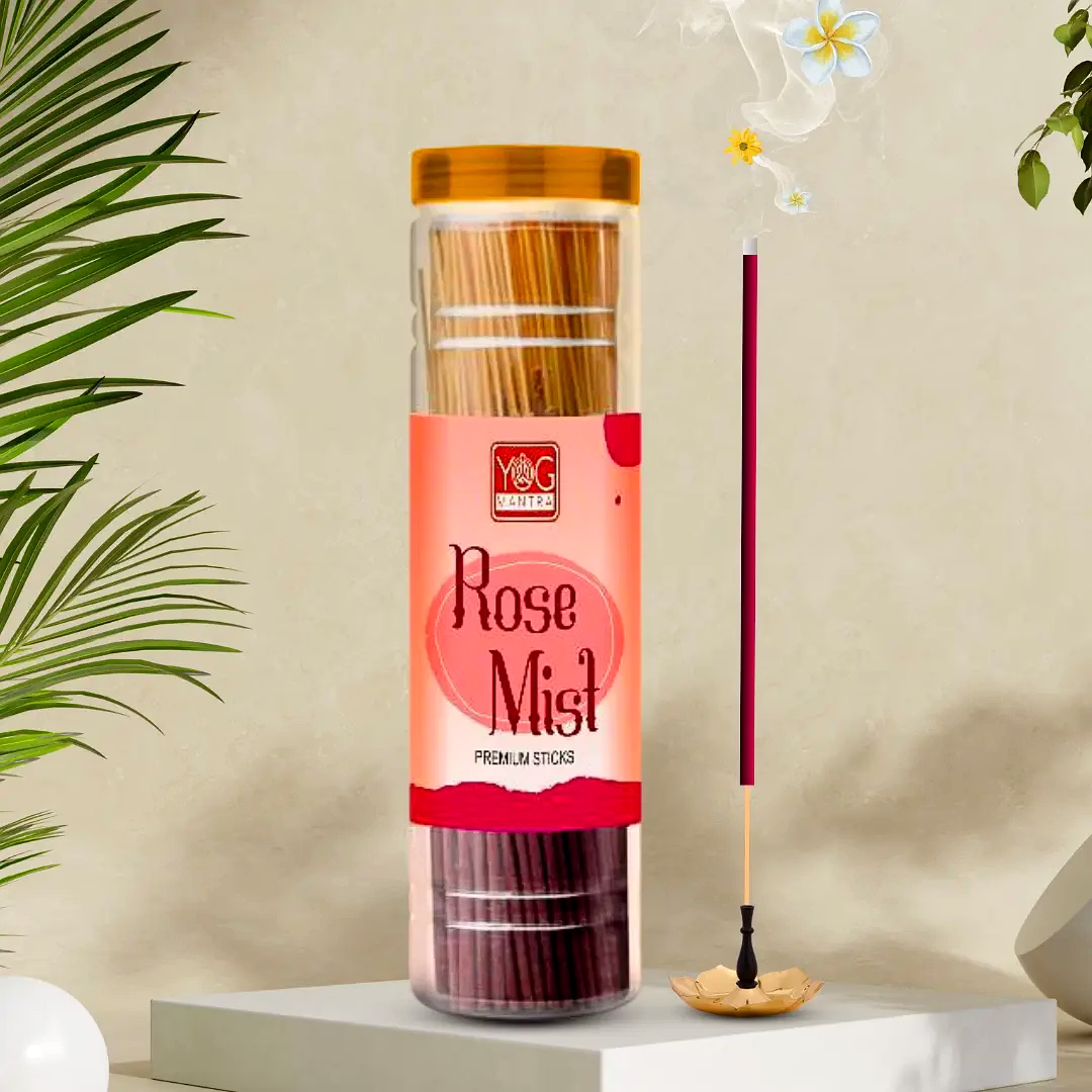 yogmantra rose mist premium incense sticks – 400gm (pack of 1)