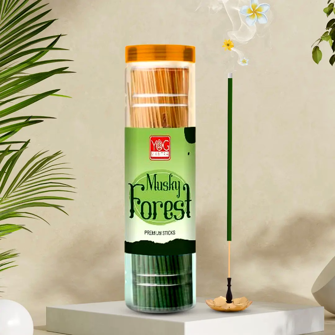 yogmantra musky forest premium incense sticks – 400gm (pack of 1)