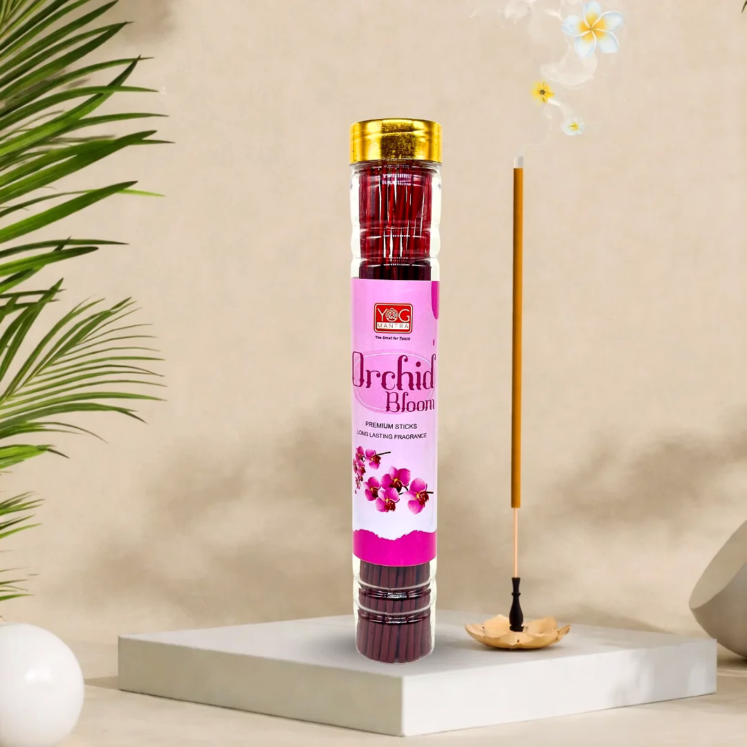 yogmantra orchid bloom premium incense sticks – 100gm (pack of 1)