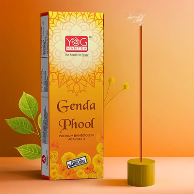 yogmantra genda phool metallic dhoopsticks – (pack of 1)