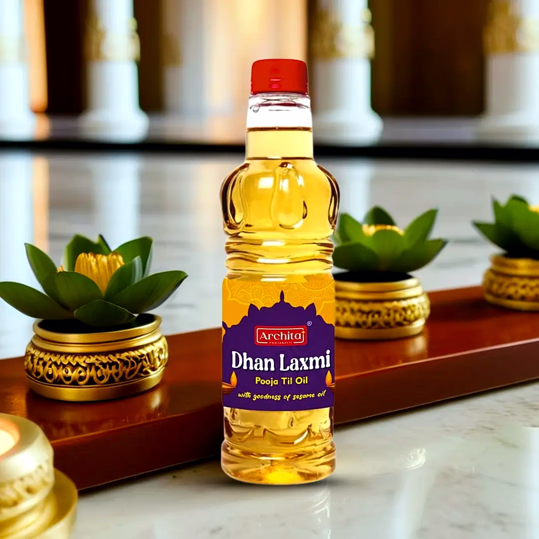 archita dhan laxmi til pooja oil 900 ml (pack of 1)