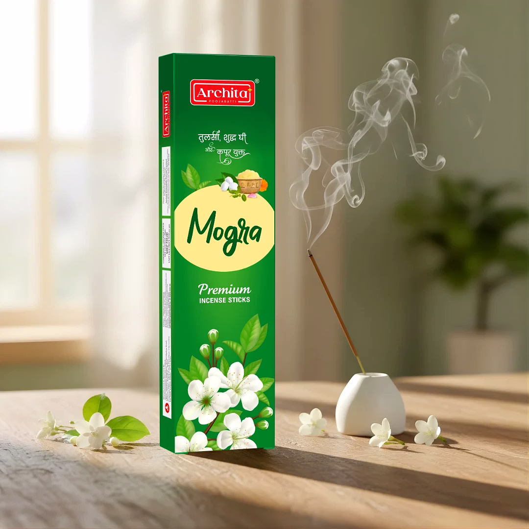 archita poojabatti mogra premium incense sticks – (pack of 6)