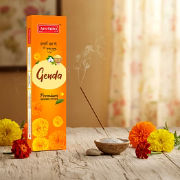archita poojabatti genda premium incense sticks – (pack of 6)