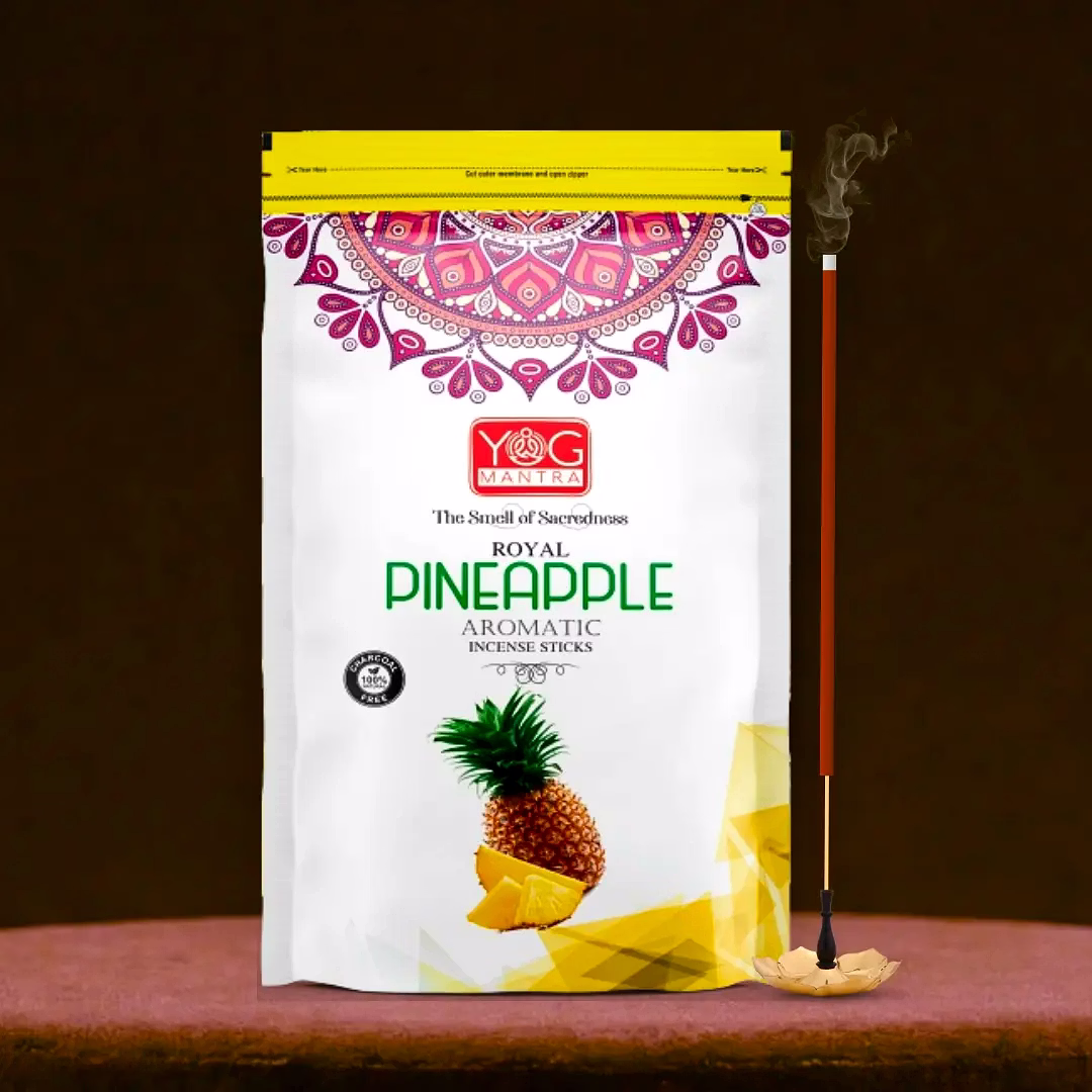 yogmantra incense sticks zipper pineapple -(pack of 4)