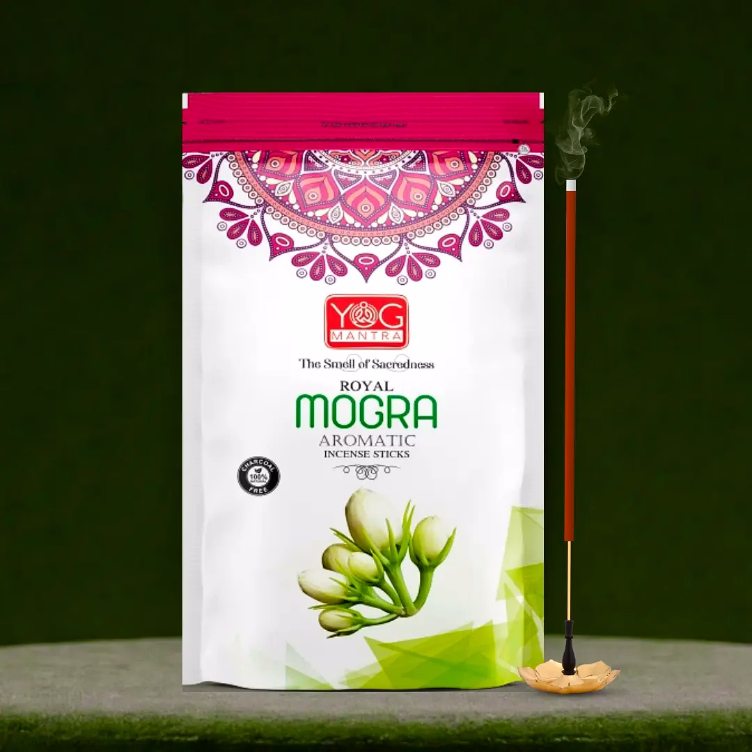 yogmantra incense sticks zipper mogra -(pack of 4)