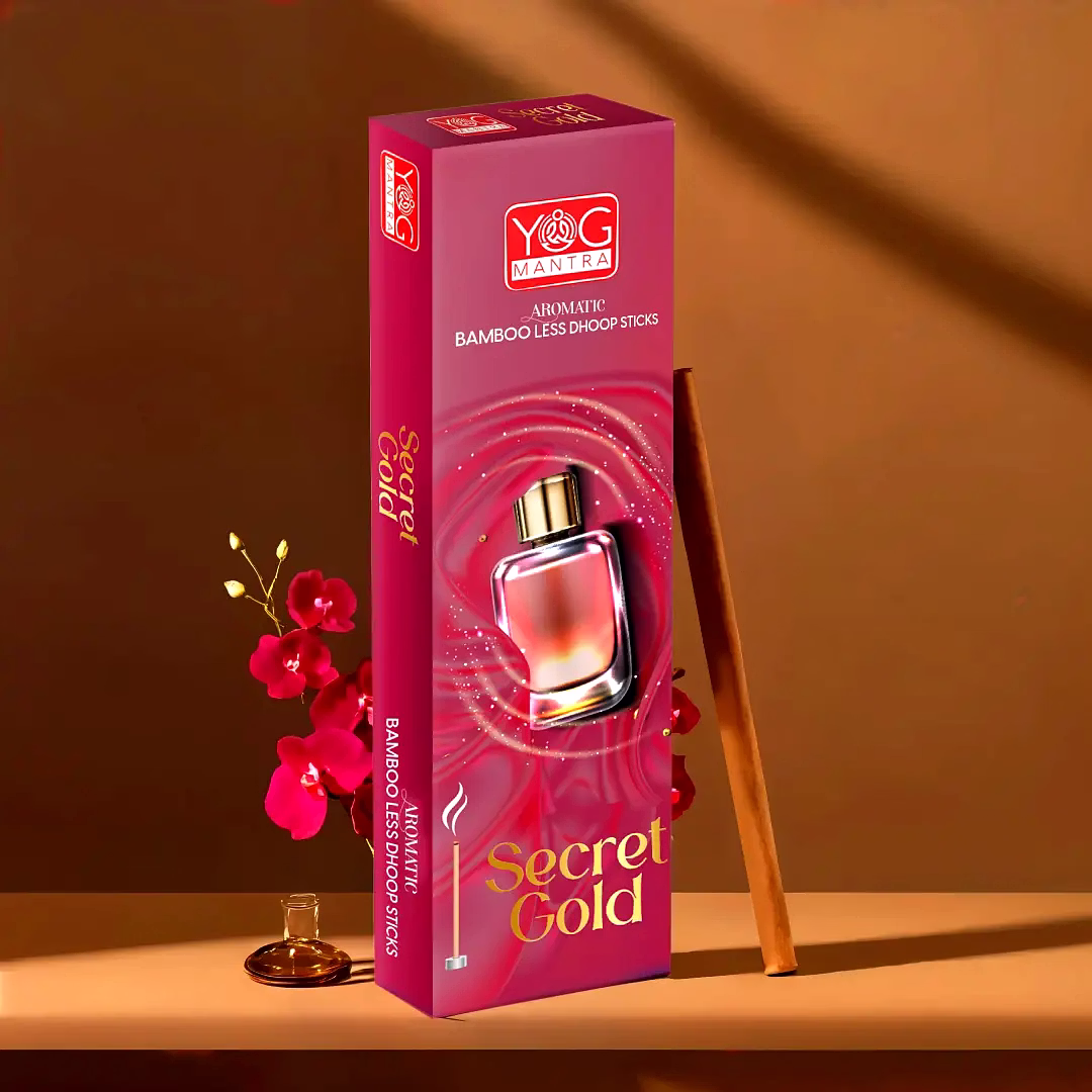yogmantra dhoopsticks secret gold -(pack of 12)