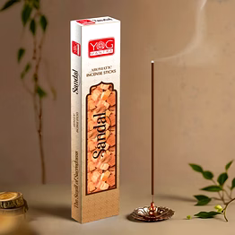 yogmantra yog mantra incense sticks sandal – (pack of 12)