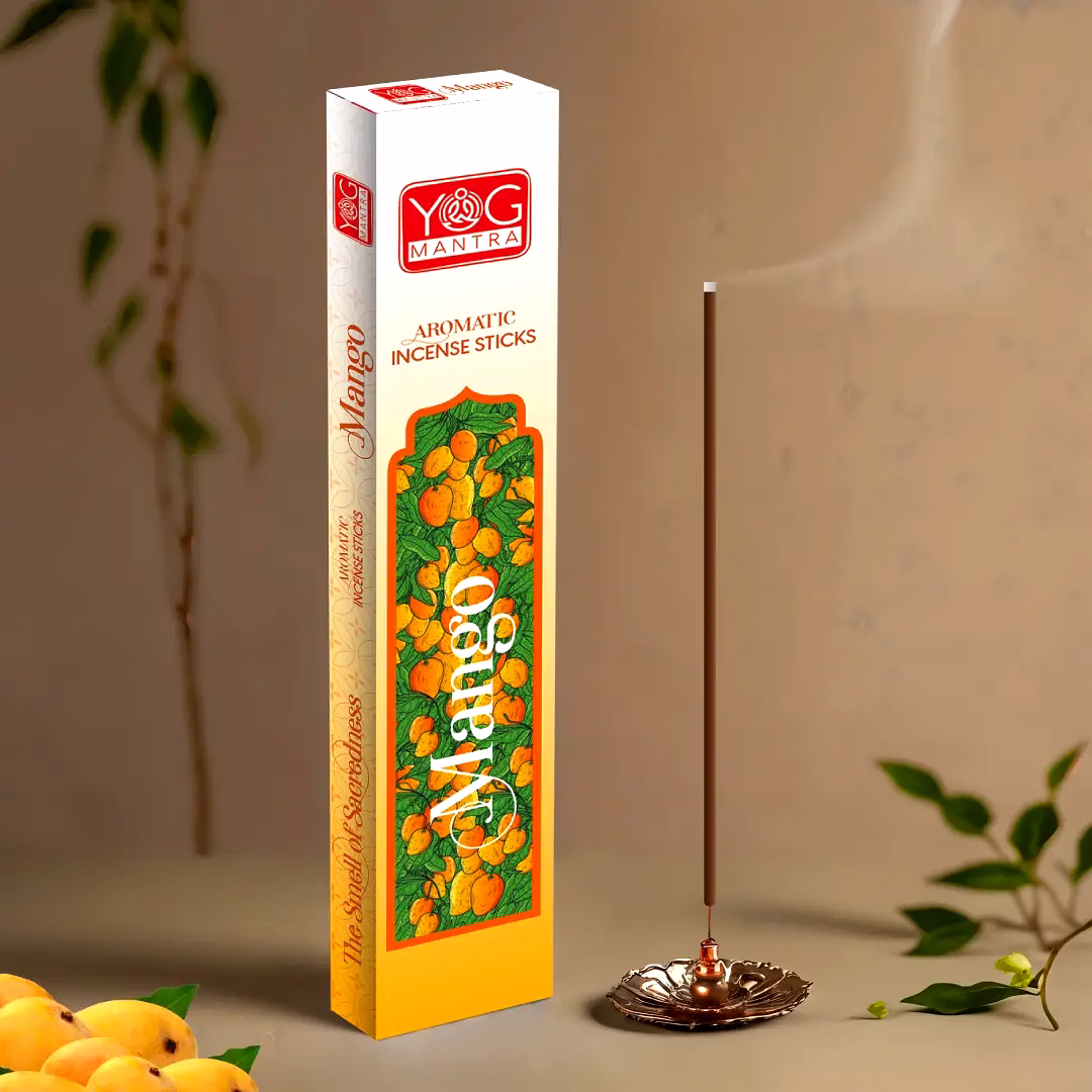 yogmantra yog mantra mango incense sticks – (pack of 12)