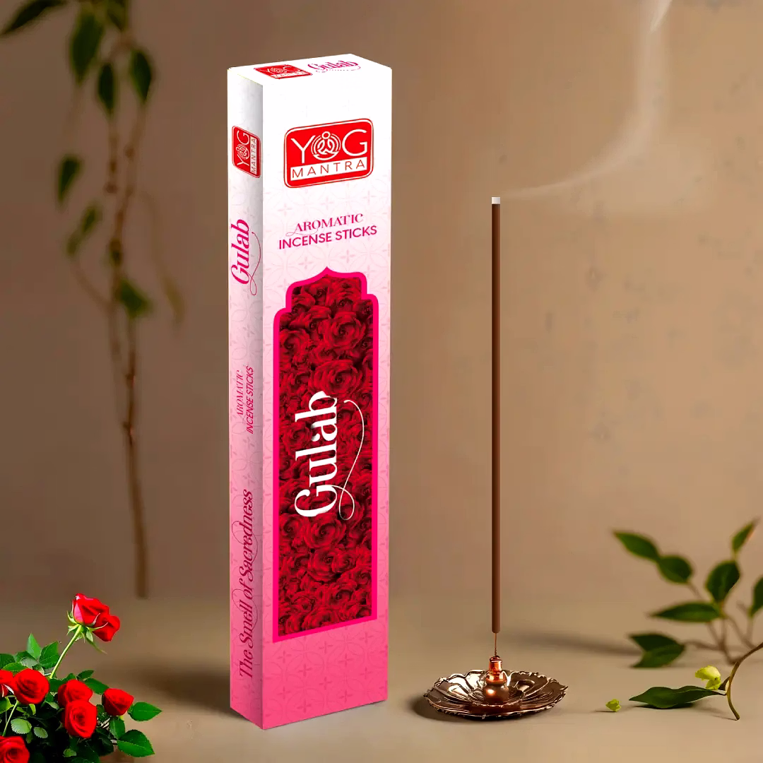 yogmantra yog mantra incense sticks gulab