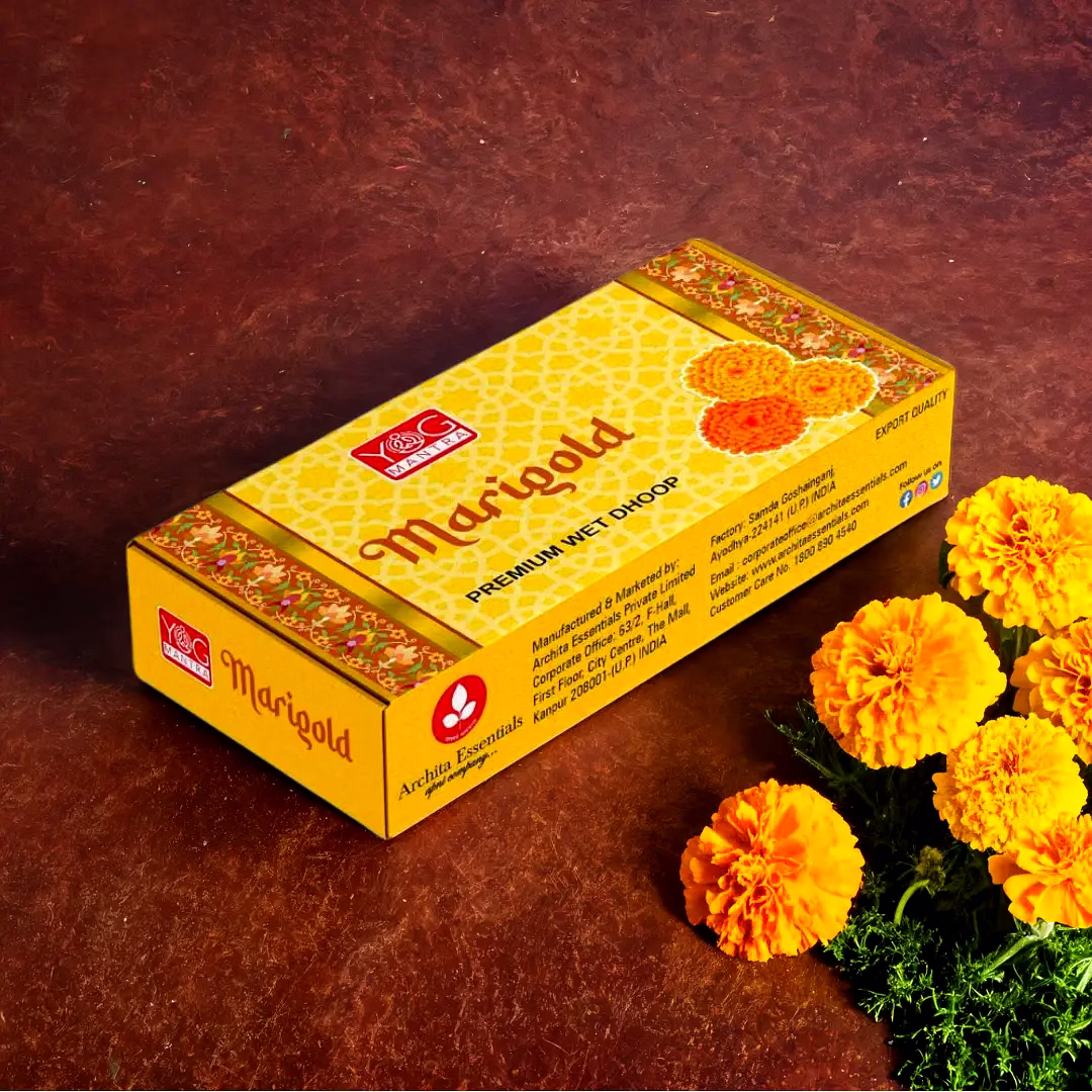 YogMantra Marigold Premium Wet Dhoop (Pack of 4) image 1