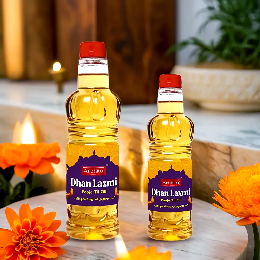 archita dhan laxmi til pooja oil 1350 ml (pack of 2)
