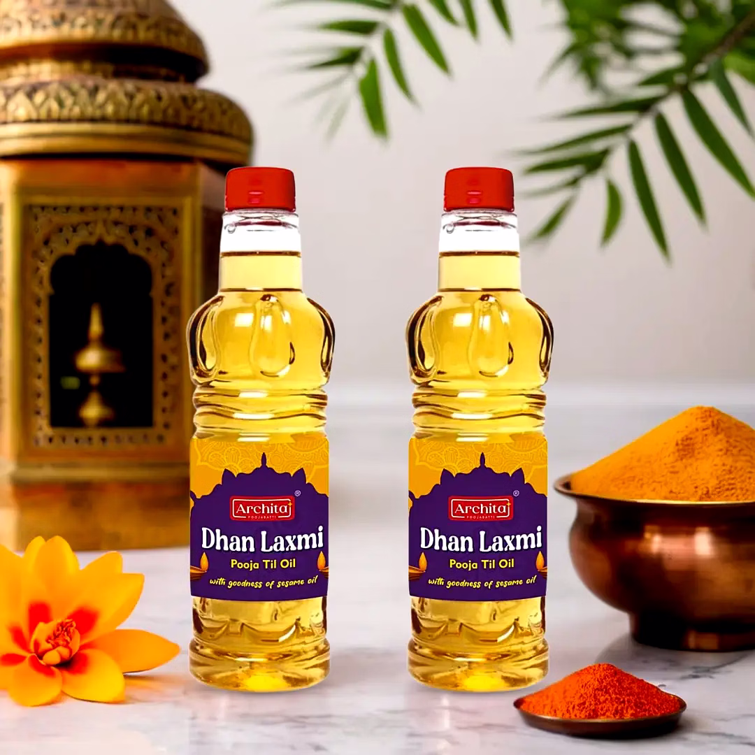 archita dhan laxmi til pooja oil 1800 ml (pack of 2)