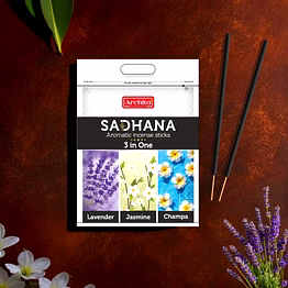 archita poojabatti sadhana 3 in one (lavender, jasmine, champa) incense stick