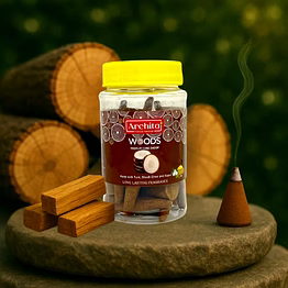 archita poojabatti woods premium dhoop cone jar – 100 gm
